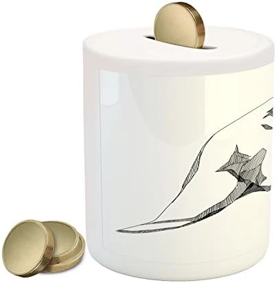 Ambesonne Vintage Piggy Bank, Bingo Game With Ball And Cards Pop Art Lottery Hobby Celebration Theme, Ceramic Coin Bank Money Box For Cash Saving, 3.6" X 3.2", Yellow Green 6 Ambesonne Vintage Piggy Bank, Bingo Game With Ball And Cards Pop Art Lottery Hobby Celebration Theme, Ceramic Coin Bank Money Box For Cash Saving, 3.6" X 3.2", Yellow Green - Image 4