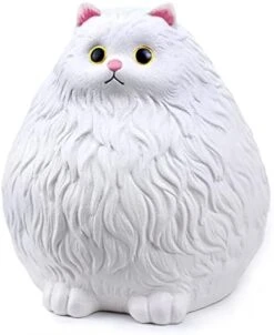 Winsterch Cat Piggy Bank,Coin Piggy Bank Money Saving Box Gifts For Kids Girls Boys,Ceramic Piggy Coin Bank,Practical Gifts For Birthday Christmas,White Piggy Bank,7.49 X 5.9 Inches -Folkmanis Toys Shop 41ONEDR15mL. AC