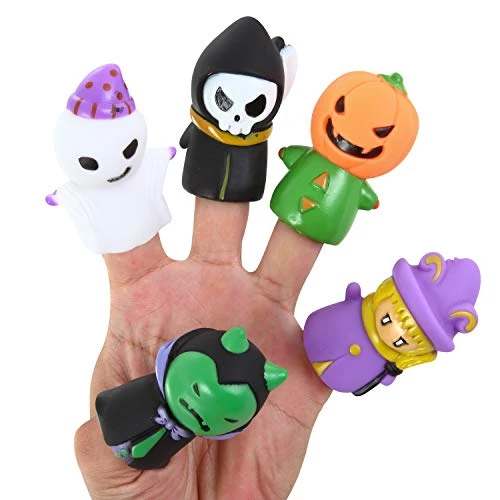 JOYIN 20 PCS Halloween Character Finger Puppets Witch, Ghost, Grim Reaper, And Pumpkin Character Finger Toys For Kids, Halloween Party Favor Supplies Goodie Bag Fillers 4 JOYIN 20 PCS Halloween Character Finger Puppets Witch, Ghost, Grim Reaper, And Pumpkin Character Finger Toys For Kids, Halloween Party Favor Supplies Goodie Bag Fillers - Image 2