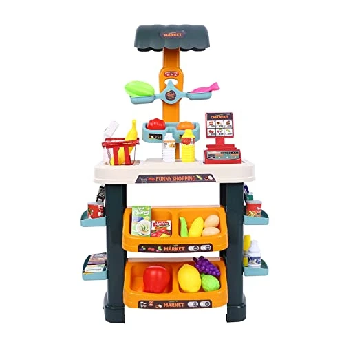 Kids Grocery Store Playset | Pretend Supermarket Playset With Counter Scanner | Grocery Store Toy Set With Balance, Sale Shelf | Pretend Game Food Shopping Playset For Children Aged 3 And Over 3 Kids Grocery Store Playset | Pretend Supermarket Playset With Counter Scanner | Grocery Store Toy Set With Balance, Sale Shelf | Pretend Game Food Shopping Playset For Children Aged 3 And Over