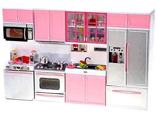PowerTRC Kids Battery Operated Modern Kitchen Playset Great For Dolls And Toy Figures 3 PowerTRC Kids Battery Operated Modern Kitchen Playset Great For Dolls And Toy Figures