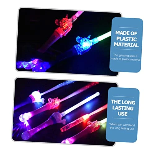 Abaodam 8 Pcs LED Game Concert Party Festival Dark Gifts The Color Wands Sword Dress Kids Colorful Christmas In Random Wand For Unicorn Costume Light Glowing New Up Flashing Glow Year 4 Abaodam 8 Pcs LED Game Concert Party Festival Dark Gifts The Color Wands Sword Dress Kids Colorful Christmas In Random Wand For Unicorn Costume Light Glowing New Up Flashing Glow Year - Image 2