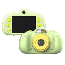 WeniChen Dual 8MP Lens Kids Camera 1080P HD Digital Camcorder Multi-Functional Children's Toy MP3 Video Player Game Player With 2.4 Inch IPS Screen For 3-10 Year Old Boy Girl Birthday Gift (Green)