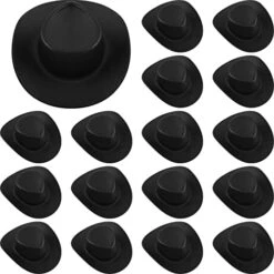 40 Pieces Plastic Mini Cowboy Hat Cowgirl Hat For Crafts Western Hat Miniature Cute Doll Hat Tiny Party Hat Toy Doll Party Accessories For Shooters Pretend Play Dollhouse Decorations(Black,White) -Folkmanis Toys Shop 41P2TWWUCTL. AC