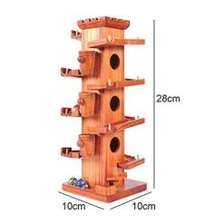 Zhenleisier Funny Marble Ball Run Wooden Tower Construction Track Game Educational Kids Toy Gift 10 Zhenleisier Funny Marble Ball Run Wooden Tower Construction Track Game Educational Kids Toy Gift -Folkmanis Toys Shop 41P2vDbkW9L