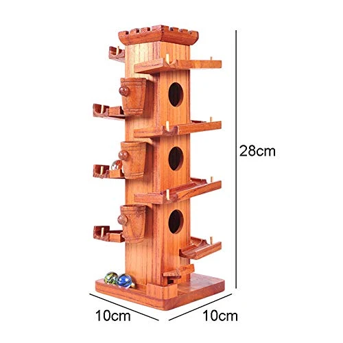 Zhenleisier Funny Marble Ball Run Wooden Tower Construction Track Game Educational Kids Toy Gift 6 Zhenleisier Funny Marble Ball Run Wooden Tower Construction Track Game Educational Kids Toy Gift - Image 4