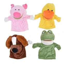 Hand Puppet, Interactive Toy 4pcs Soft Cute Storytelling Props Plush Animal Hand Puppet Movable Mouth For Kid For Home School -Folkmanis Toys Shop 41PJDdKiaNL