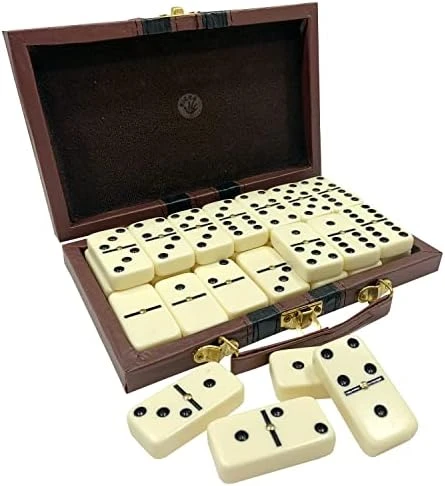 Kicko Domino Set - Premium Classic 28 Pieces Double Six In Durable Wooden Brown Box For Boys, Girls, Party Favors And Anytime Use - Up To 2-4 Players 8 Kicko Domino Set - Premium Classic 28 Pieces Double Six In Durable Wooden Brown Box For Boys, Girls, Party Favors And Anytime Use - Up To 2-4 Players - Image 6