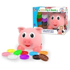The Learning Journey Learn With Me - Numbers & Colors Pig E Bank - Color And Number STEM - Teaching Toddler Toys & Gifts For Boys & Girls Ages 2 Years And Up, Model Number: 208441