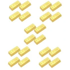 Toyvian 20 Pcs Bar Props Toy Magnet Toys Nativity Ornaments For Kids Japandi Decor Bullion Bars Kids Bar Doubloon Replicas Simulation Bricks Bar Playthings Child