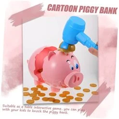TOGEVAL Piggy Bank Piggy Banks For Kids Piggy Toy Developmental Toys Plastic Pink Funny Game Money Bank Pig Piggy Bank Pig Money Bank Cartoon Birthday Present Child Kids Educational Toys -Folkmanis Toys Shop 41PztY3mOLL
