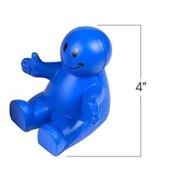 ArtCreativity 4 Inch Squeezable Smile Phone Holder, 3 Pack, 2-in-1 Smartphone Stand, Squeeze Stress Relief Fidget Toy For Kids & Adults, Desk Decoration, Party Favor, Office Gift, Red-Blue-Yellow