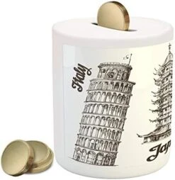 Ambesonne Vintage Piggy Bank, Bingo Game With Ball And Cards Pop Art Lottery Hobby Celebration Theme, Ceramic Coin Bank Money Box For Cash Saving, 3.6" X 3.2", Yellow Green 30 Ambesonne Vintage Piggy Bank, Bingo Game With Ball And Cards Pop Art Lottery Hobby Celebration Theme, Ceramic Coin Bank Money Box For Cash Saving, 3.6" X 3.2", Yellow Green -Folkmanis Toys Shop 41QVf7lkaVL. AC