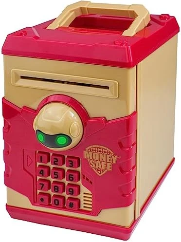 HUSAN Piggy Banks For Kids, Electronic Password Code Money Banks ATM Banks Box Coin Bank For Children Boys And Girls (Black/Red) 10 HUSAN Piggy Banks For Kids, Electronic Password Code Money Banks ATM Banks Box Coin Bank For Children Boys And Girls (Black/Red) - Image 8