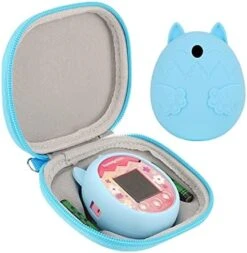 Qiteyz Portable Mini Toy Carrying Storage Case,Silicone Cover Case Compatible With Tamagotchi Pix Virtual Pet - 2 In 1(Case Only) (Pink) -Folkmanis Toys Shop 41QswbTpbXL. AC