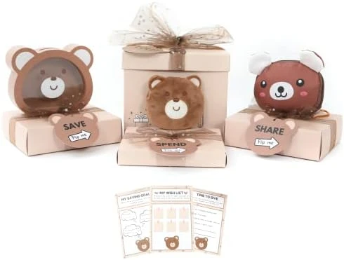 Happy Lolli Birthday Gift For Girls/Boys, 3 Individually Wrapped Gifts In 1 With 3 Tasks To Teach Kids Responsible Money Management And Giving With Panda Piggy Bank, Purse & A Tote Bag- Ready To Gift 7 Happy Lolli Birthday Gift For Girls/Boys, 3 Individually Wrapped Gifts In 1 With 3 Tasks To Teach Kids Responsible Money Management And Giving With Panda Piggy Bank, Purse & A Tote Bag- Ready To Gift - Image 5