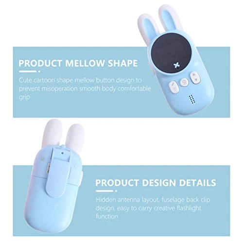 Milisten 2pcs Walkie Talkies Bunny Shaped 2 Way Radio Toy Parent- Interactive Toy For Outdoor Adventures Game, Camping, Hiking 5 Milisten 2pcs Walkie Talkies Bunny Shaped 2 Way Radio Toy Parent- Interactive Toy For Outdoor Adventures Game, Camping, Hiking - Image 3