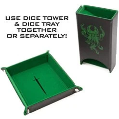 CASEMATIX Portable Dice Tower And Tray Set With Non-Scratch Felt Interior - Folding 8" Auto Dice Roller Dice Rolling Tower ForRandom Dice Rolling With Board Games, D&D And RPGs 11 CASEMATIX Portable Dice Tower And Tray Set With Non-Scratch Felt Interior - Folding 8" Auto Dice Roller Dice Rolling Tower ForRandom Dice Rolling With Board Games, D&D And RPGs -Folkmanis Toys Shop 41R2a7Ni2AL