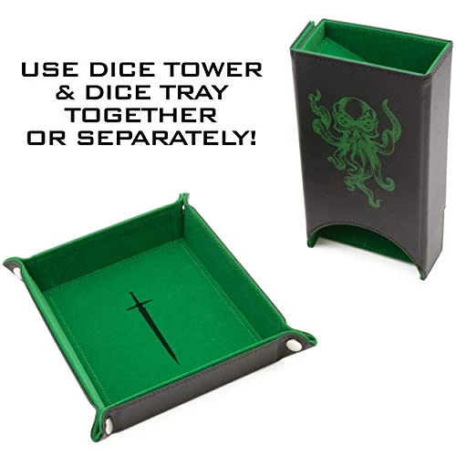 CASEMATIX Portable Dice Tower And Tray Set With Non-Scratch Felt Interior - Folding 8" Auto Dice Roller Dice Rolling Tower ForRandom Dice Rolling With Board Games, D&D And RPGs 5 CASEMATIX Portable Dice Tower And Tray Set With Non-Scratch Felt Interior - Folding 8" Auto Dice Roller Dice Rolling Tower ForRandom Dice Rolling With Board Games, D&D And RPGs - Image 3