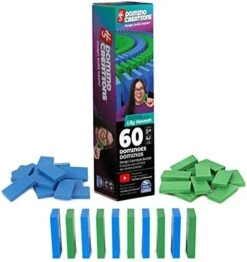 Spin Master Games H5 Domino Creations, 180-Piece Dominoes By Lily Hevesh Colorful 3-Pack Bundle Of 60-Piece Packs, Family Game For Adults And Kids Ages 5 And Up -Folkmanis Toys Shop 41RB5me 54L. AC