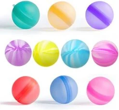 Water Balloons, Silicone Water Balloons Toy,Summer Toys For Kids, Refillable Quick Fill Self Sealing Water (10PCS) -Folkmanis Toys Shop 41RNRItDXjL. AC