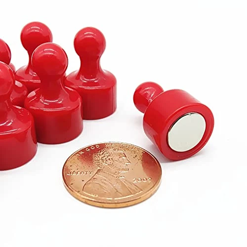 24 Magnetic Push Pins Miniature Game Piece Pawn Magnet Useful For Fridge, Office, Map Magnets, Kitchen Magnets, Whiteboard Magnets, Photo Magnets, Fun Colorful Classroom Magnets Pawn Style (Red-24pcs) 4 24 Magnetic Push Pins Miniature Game Piece Pawn Magnet Useful For Fridge, Office, Map Magnets, Kitchen Magnets, Whiteboard Magnets, Photo Magnets, Fun Colorful Classroom Magnets Pawn Style (Red-24pcs) - Image 2