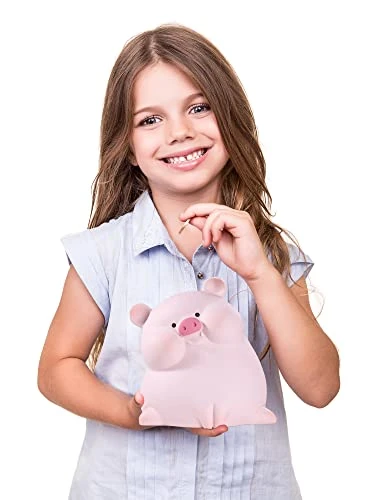 Piggy Bank, Cute Pig Piggy Bank, Unbreakable Money Bank Plastic Coin Bank For Kids, Best Pink Piggy Banks Christmas Birthday Gifts For Boys Girls Adults, Home Décor (Pink2) 6 Piggy Bank, Cute Pig Piggy Bank, Unbreakable Money Bank Plastic Coin Bank For Kids, Best Pink Piggy Banks Christmas Birthday Gifts For Boys Girls Adults, Home Décor (Pink2) - Image 4