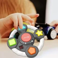 Harilla Classic Electronic Memory Game With Lights Sound Follow The Flashing Sequence Remember Challenge Game Steering Wheel For Toddlers -Folkmanis Toys Shop 41RkTTtZfxL