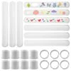 VOKOY 100 Pcs White Blank Slap Bracelets, White Slap Bracelets For Boys Girls, DIY Slap Bracelets For School Or Party