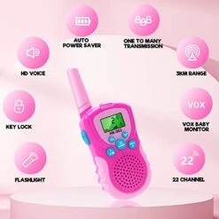 Walkie Talkie For Kids, Toys For 3-14 Year Old Children's, 2 Pack Kids Walkie Talkies 22 Channels 2 Way Radio With Backlit LCD Flashlight, 3 KMs Long Range Gift For Outside, Camping, Hiking 10 Walkie Talkie For Kids, Toys For 3-14 Year Old Children's, 2 Pack Kids Walkie Talkies 22 Channels 2 Way Radio With Backlit LCD Flashlight, 3 KMs Long Range Gift For Outside, Camping, Hiking -Folkmanis Toys Shop 41SSigRJxXL