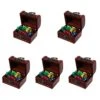 5sets Color Diamonds Crafting Childrens Wooden With Play Chest Accessories Vintage Chests Handcrafts Jewels Acrylic Toys Lovely Storage Decoration Souenir Party Pirate Toy