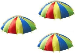 Unomor 2pcs And Small Activities Trampoline For Outdoor Playground Parachute Kids Gymnastics Toy Indoor Activity Building With Multicolored Play Team Games Toys Meter Exercise -Folkmanis Toys Shop 41SVb2tCgrL. AC