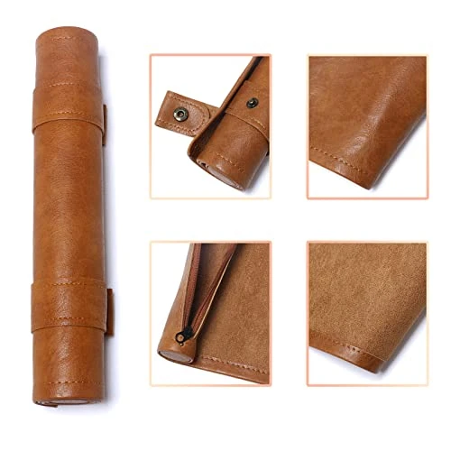 Dice Mat With Storage, 2 In 1 PVC Leather Dice Rolling Tray, Portable DND Dice Game Accessory, Brown 4 Dice Mat With Storage, 2 In 1 PVC Leather Dice Rolling Tray, Portable DND Dice Game Accessory, Brown - Image 2