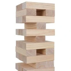 TUAHOO Outdoor Games Giant Tumbling Timbers Tumble Tower Blocks Games Wooden Stacking Game For Adult Kids Family Fun (2 FT To 4 FT) -Folkmanis Toys Shop 41Sjlu2NX0L