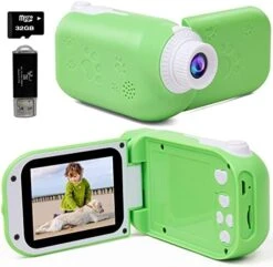 YTETCN Kids Camcorder - Kids Video Camera With 32 GB SD Card, 1080P HD Camera Digital Camcorder Toys For Kids Age 3-8, Birthday & Christmas Gifts For 3 4 5 6 7 8 Years Old (Blue) -Folkmanis Toys Shop 41SmT38l78L. AC