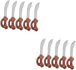 TOYANDONA 10 Pcs Inflatable Pirate Knife Inflatables Toy Pirate Party Favors Kids Summer Toys Prom Props Summer Accessories Pirate Sword Pirate Party Supplies Halloween PVC Child -Folkmanis Toys Shop 41SyhBBMFL. AC