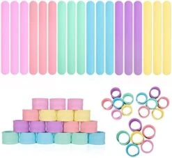 VINYL FROG Rainbow Silicone Slap Bracelets, 6 Colors Slap Bracelet Wristbands Soft And Safe For School Party DIY Painting Favors Craft Project, 8.5 Inch X 1 Inch -Folkmanis Toys Shop 41T330uH RL. AC