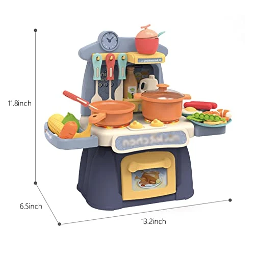 MIS1950s Kitchen Play Set With Accessories- Mini Kitchen Set With Realistic Light Sound - Indoor Games Kitchen Cooking Playset -Christmas Halloween Holiday Toys For Toddlers Children & Girls 5 MIS1950s Kitchen Play Set With Accessories- Mini Kitchen Set With Realistic Light Sound - Indoor Games Kitchen Cooking Playset -Christmas Halloween Holiday Toys For Toddlers Children & Girls - Image 3