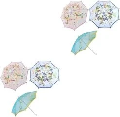 VALICLUD 6 Pcs Props Supplies Toy- Decoration Umbrella Umbrellas Parasol Cute Toy Photography Model Embroidery Decorative Diameter Color Random Girls Childrens Prop Lace Children -Folkmanis Toys Shop 41T85qMMmL. AC
