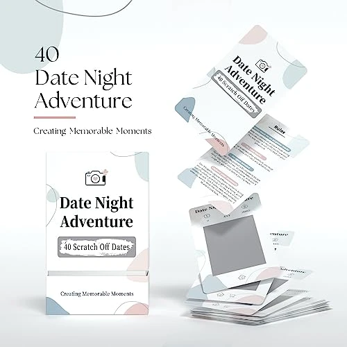 40 Date Ideas Card Games For Couples Date Night - Unique Date Deck Scratch Off Cards, Great As Couples Gifts For Boyfriend - Romantic Newlywed, Anniversary And Wedding Gift For Him, Husband Or Wife 5 40 Date Ideas Card Games For Couples Date Night - Unique Date Deck Scratch Off Cards, Great As Couples Gifts For Boyfriend - Romantic Newlywed, Anniversary And Wedding Gift For Him, Husband Or Wife - Image 3