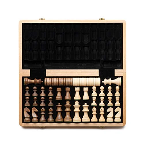 XXSLY Chess Game Children's Wooden Chess Adult Portable Chess Game Travel Chess Set Puzzle Interactive Toy Friends Holiday Best Gifts International Chess Gift 6 XXSLY Chess Game Children's Wooden Chess Adult Portable Chess Game Travel Chess Set Puzzle Interactive Toy Friends Holiday Best Gifts International Chess Gift - Image 4