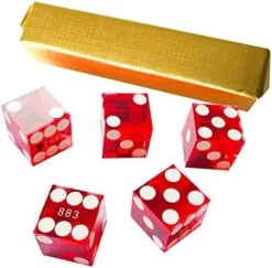 Yuanhe Set Of 5 Grade AAA Precision 19mm Serialized Casino Dice With Razor Edges And Corners - Red … 26 Yuanhe Set Of 5 Grade AAA Precision 19mm Serialized Casino Dice With Razor Edges And Corners - Red … -Folkmanis Toys Shop 41Tghfne8zL. AC