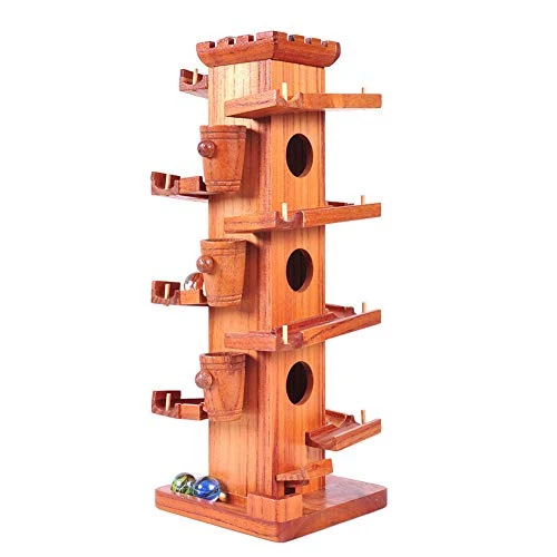 Zhenleisier Funny Marble Ball Run Wooden Tower Construction Track Game Educational Kids Toy Gift 4 Zhenleisier Funny Marble Ball Run Wooden Tower Construction Track Game Educational Kids Toy Gift - Image 2