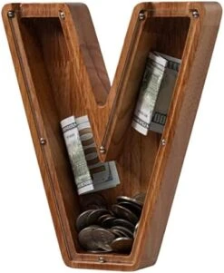 Ladenk Large Wooden Kids Letter Piggy Bank - Piggy Bank For Boys Girls - Alphabet Money Bank With Initial M - Coin Bank Fun Gifts For Birthday, Christmas, Festival, Baby Shower -Folkmanis Toys Shop 41TrtoLYKL. AC