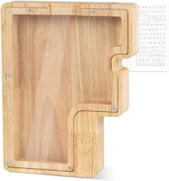 Weallbuy Piggy Bank For Kids Personalized A-Z Letter Piggy Bank Wooden Transparent Letter Money Box Decoration Creative Money Jar Gifts For Birthday, Christmas And Thanksgiving Day (B) -Folkmanis Toys Shop 41TtBvkOVhL. AC