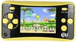 HigoKids Handheld Game Console For Kids Portable Retro Video Game Player Built-in 182 Classic Games 2.5 Inches LCD Screen Family Recreation Arcade Gaming System Birthday Present For Children-Yellow -Folkmanis Toys Shop 41Tx5oGmeJS. AC