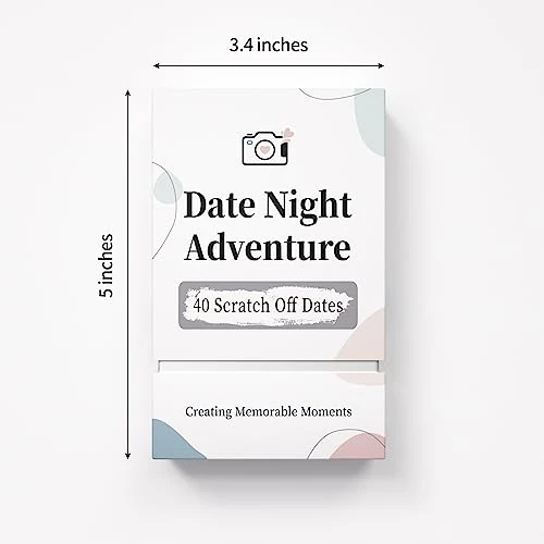 40 Date Ideas Card Games For Couples Date Night - Unique Date Deck Scratch Off Cards, Great As Couples Gifts For Boyfriend - Romantic Newlywed, Anniversary And Wedding Gift For Him, Husband Or Wife 4 40 Date Ideas Card Games For Couples Date Night - Unique Date Deck Scratch Off Cards, Great As Couples Gifts For Boyfriend - Romantic Newlywed, Anniversary And Wedding Gift For Him, Husband Or Wife - Image 2