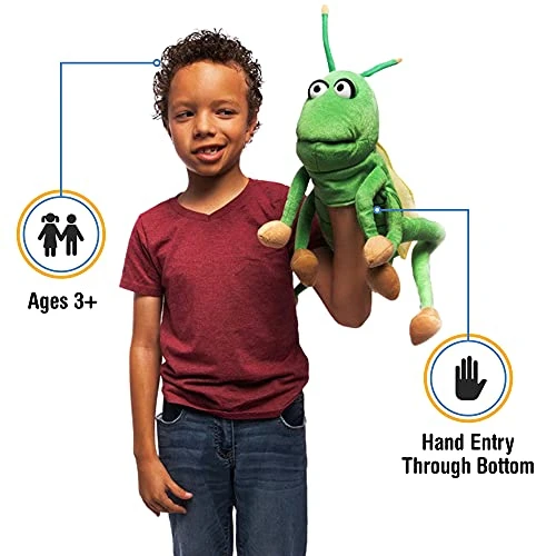 15" Silly Grasshopper, Animal Hand Puppet 4 15" Silly Grasshopper, Animal Hand Puppet - Image 2