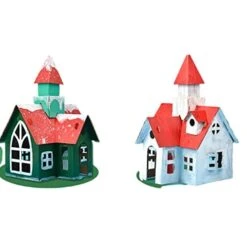 Children's DIY Paper House Assembled Coloring Toy Christmas Dress Up Game House Gift (Castle) -Folkmanis Toys Shop 41UKVx3HB5L