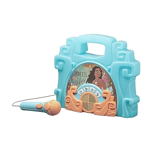 EKids Disney Moana Sing Along Boom Box Speaker With Microphone For Fans Of Moana Toys, Kids Karaoke Machine With Built In Music And Flashing Lights 4 EKids Disney Moana Sing Along Boom Box Speaker With Microphone For Fans Of Moana Toys, Kids Karaoke Machine With Built In Music And Flashing Lights - Image 2